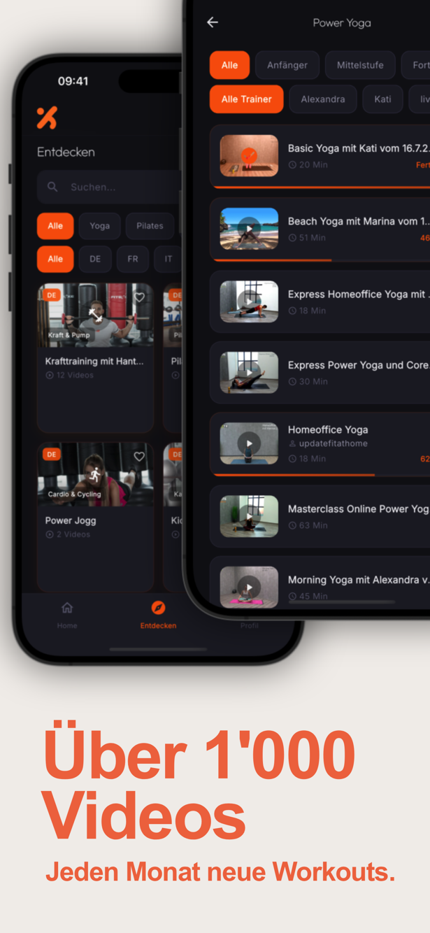 App Online-Fitness – schermata